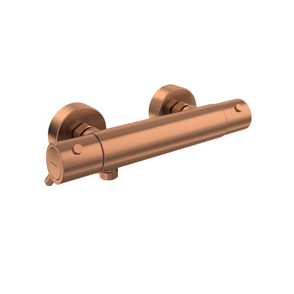 Odisea, thermostatic shower mixer., Brushed copper