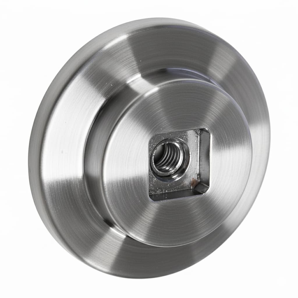 Ergos, fixing base for bathroom accessories ESCO01IC, TOAL01IC, COLG01IC and SOP02IC, Brushed stainless steel