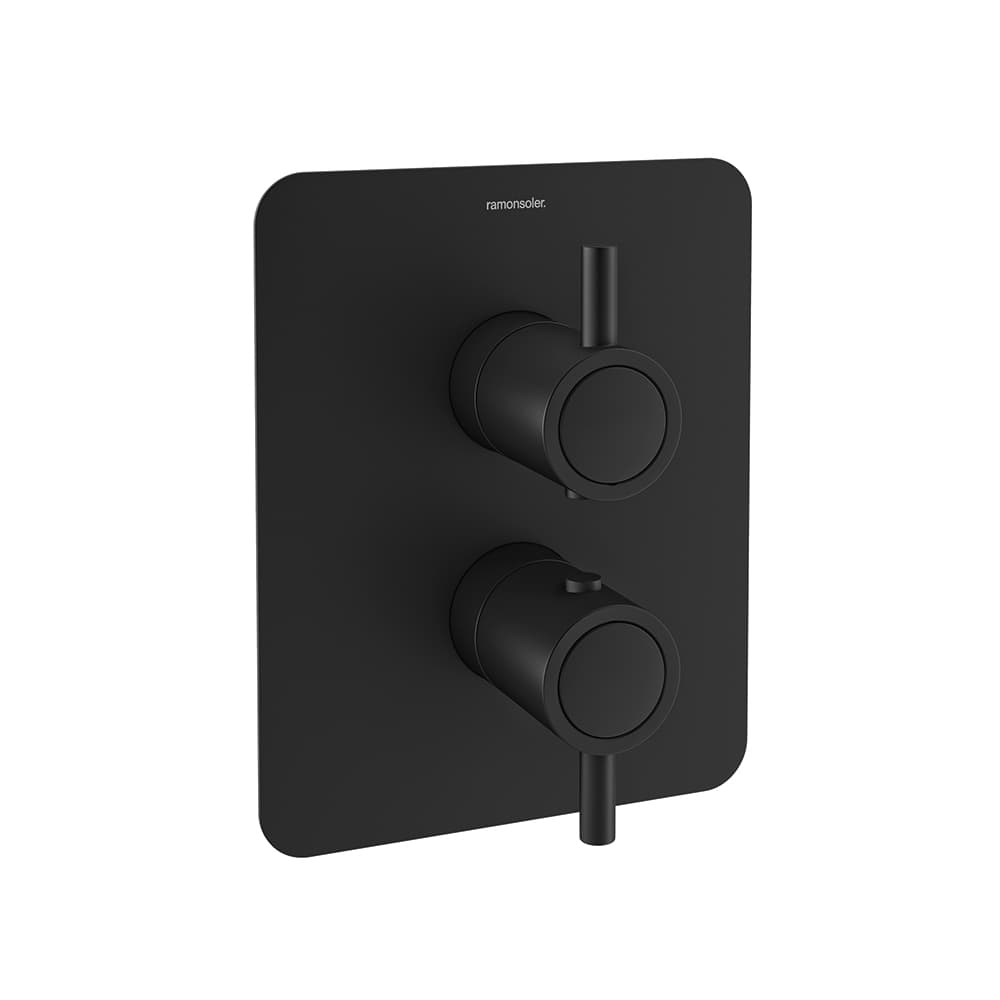 Odisea, concealed 1-way thermostatic shower mixer, Matt black