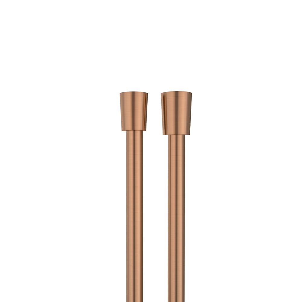 Hidroterapia, flexo de 1,75m con conexiones G1/2"–G1/2" y sistema antitwist, Cobre cepillado