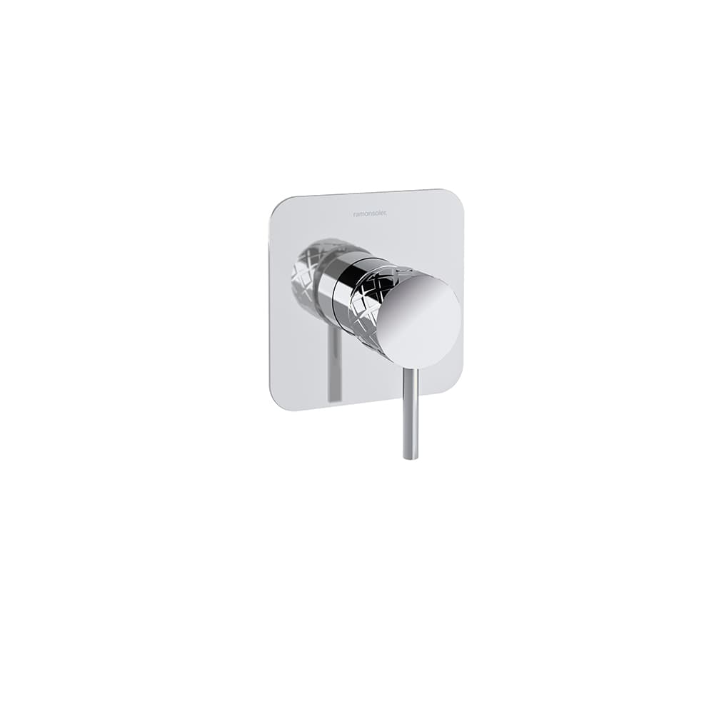 Odisea - joya, concealed 1-way shower mixer with metal cover plate, Chrome