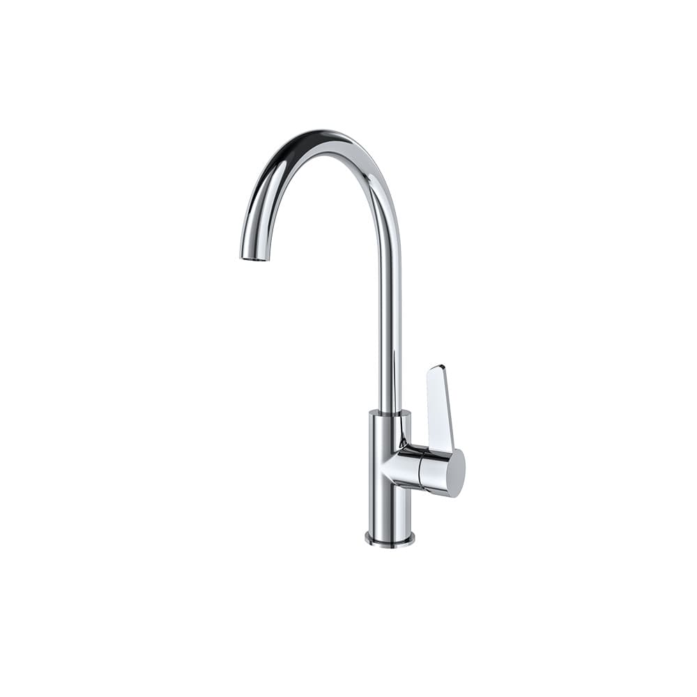 Kitchen, monomando de fregadero vertical con caño cisne y sistema de ahorro de agua S2, Cromo