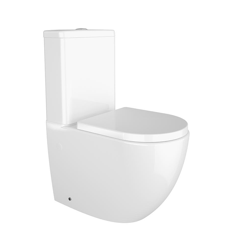 Doria, conjunto de inodoro completo adosado a pared, Blanco