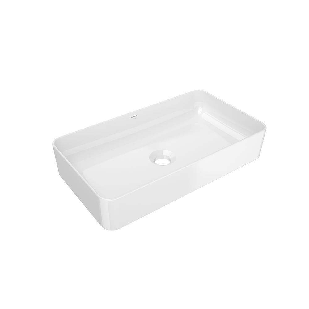 Kaiser, lavabo rectangular sobre encimera, Blanco