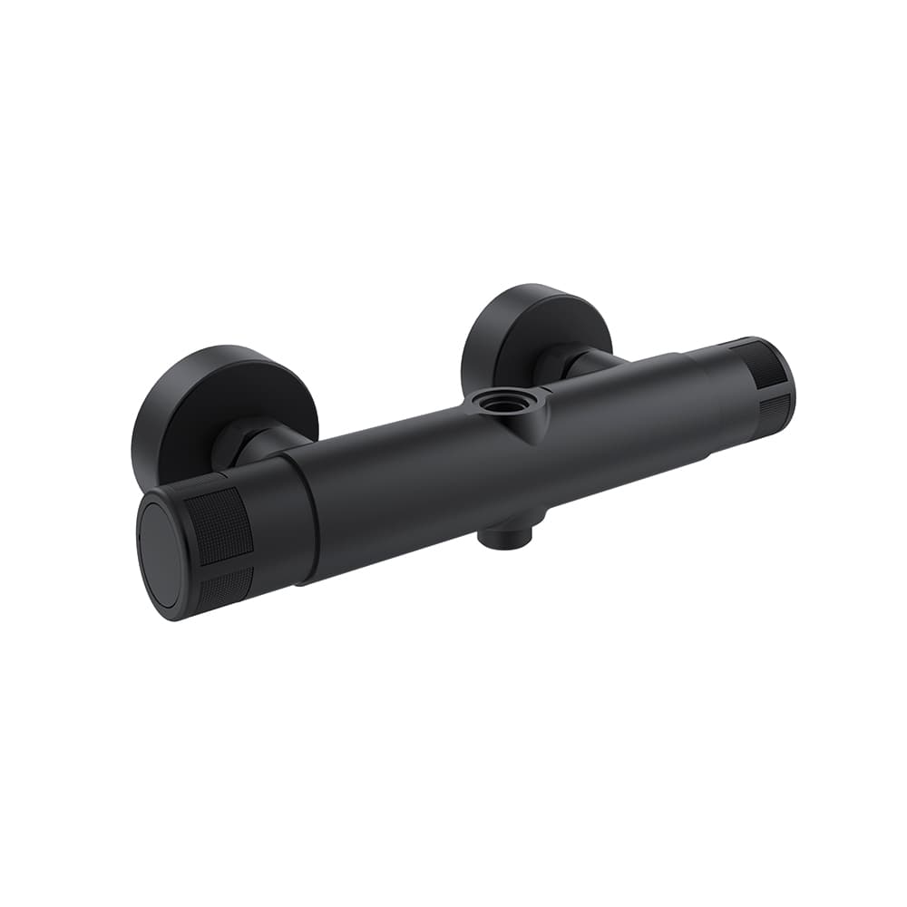 Monotech, aixeta monocontrol de dutxa, Negre mat