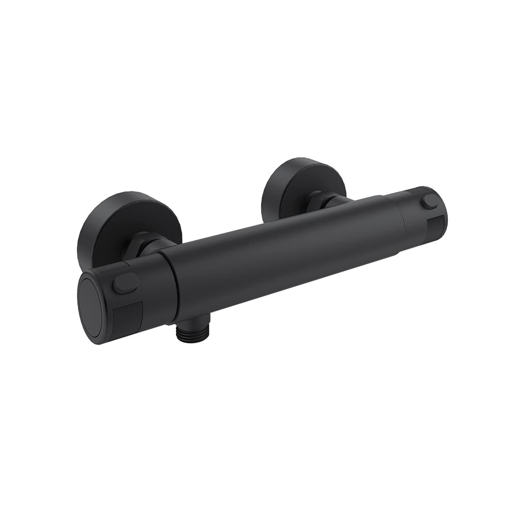 Termotech, termostático de ducha, Negro mate