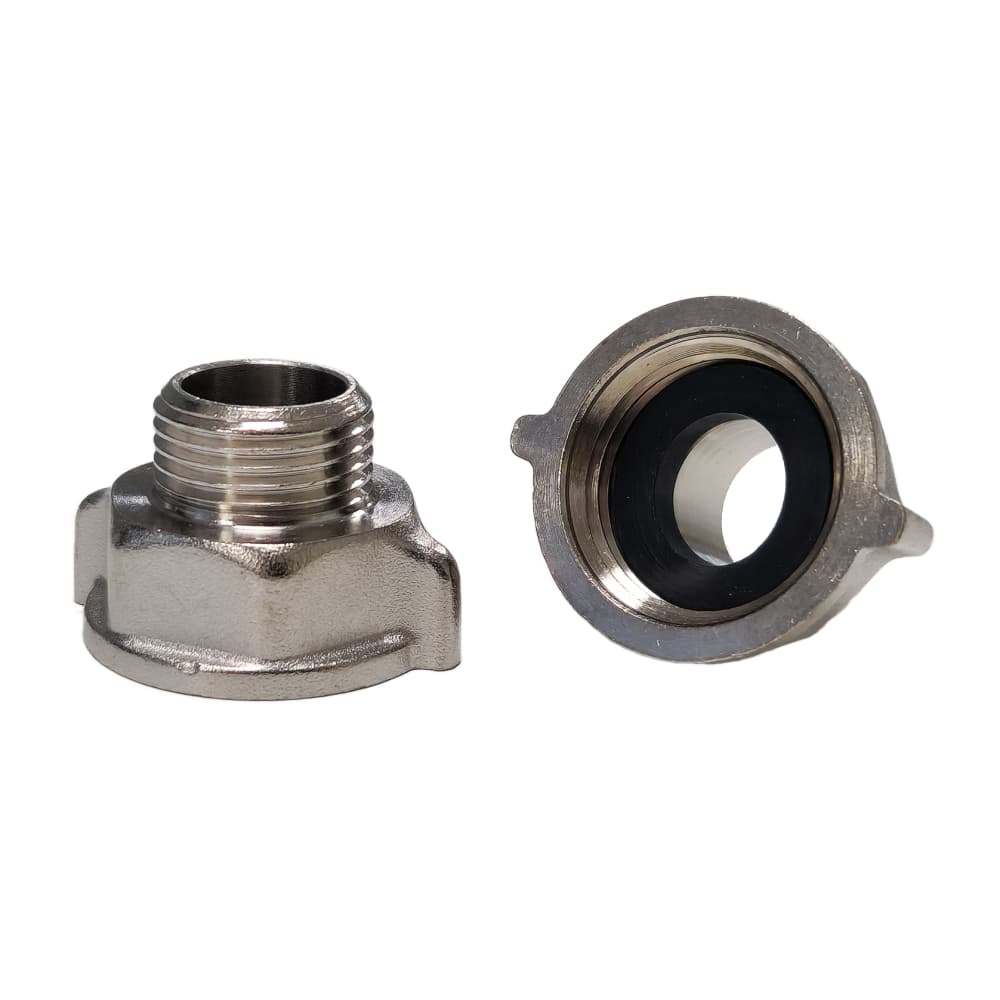 Accesorios, racor con aletas para flexible 3/8 a toma 1/2