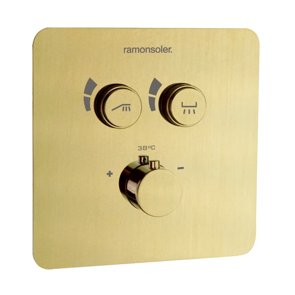 Rs smart, concealed 2-way thermostatic mixer set, Brushed gold