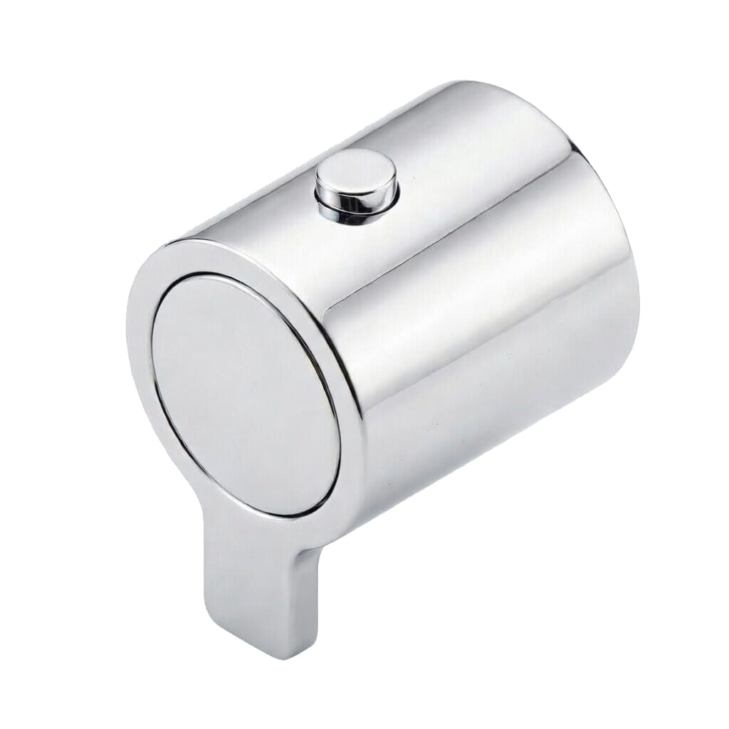 Blautherm, long plain handle with button, Chrome