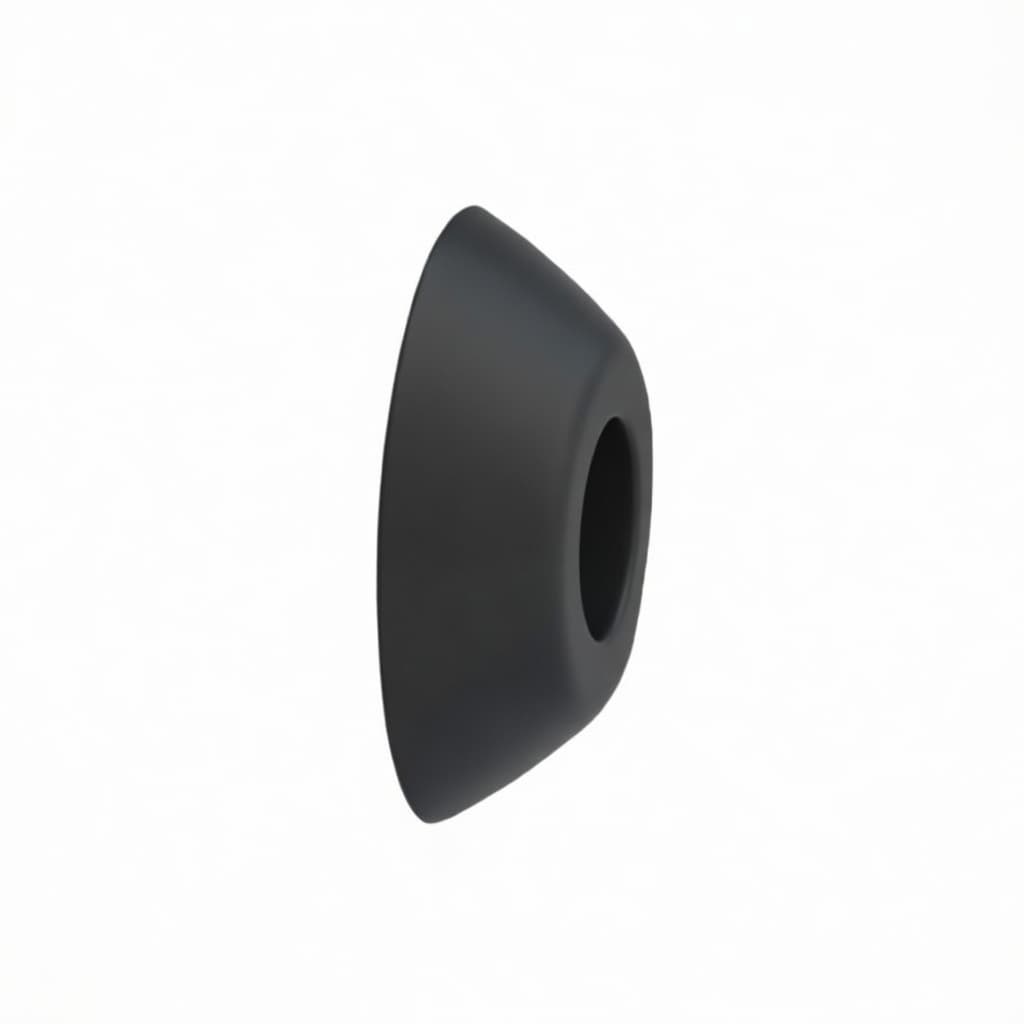 Accesorios, placa de florón cónico, Negro mate