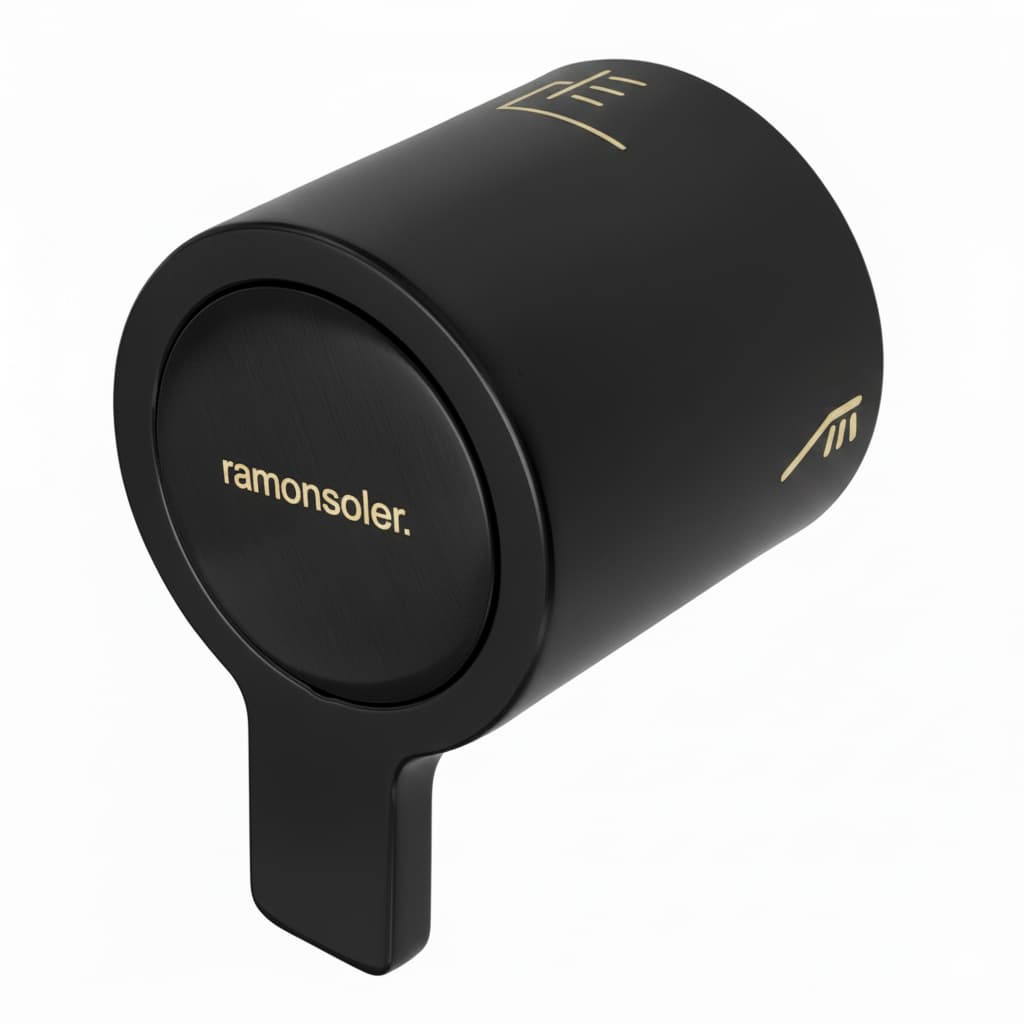 Blautherm, overhead shower/hand shower handle, Matt black