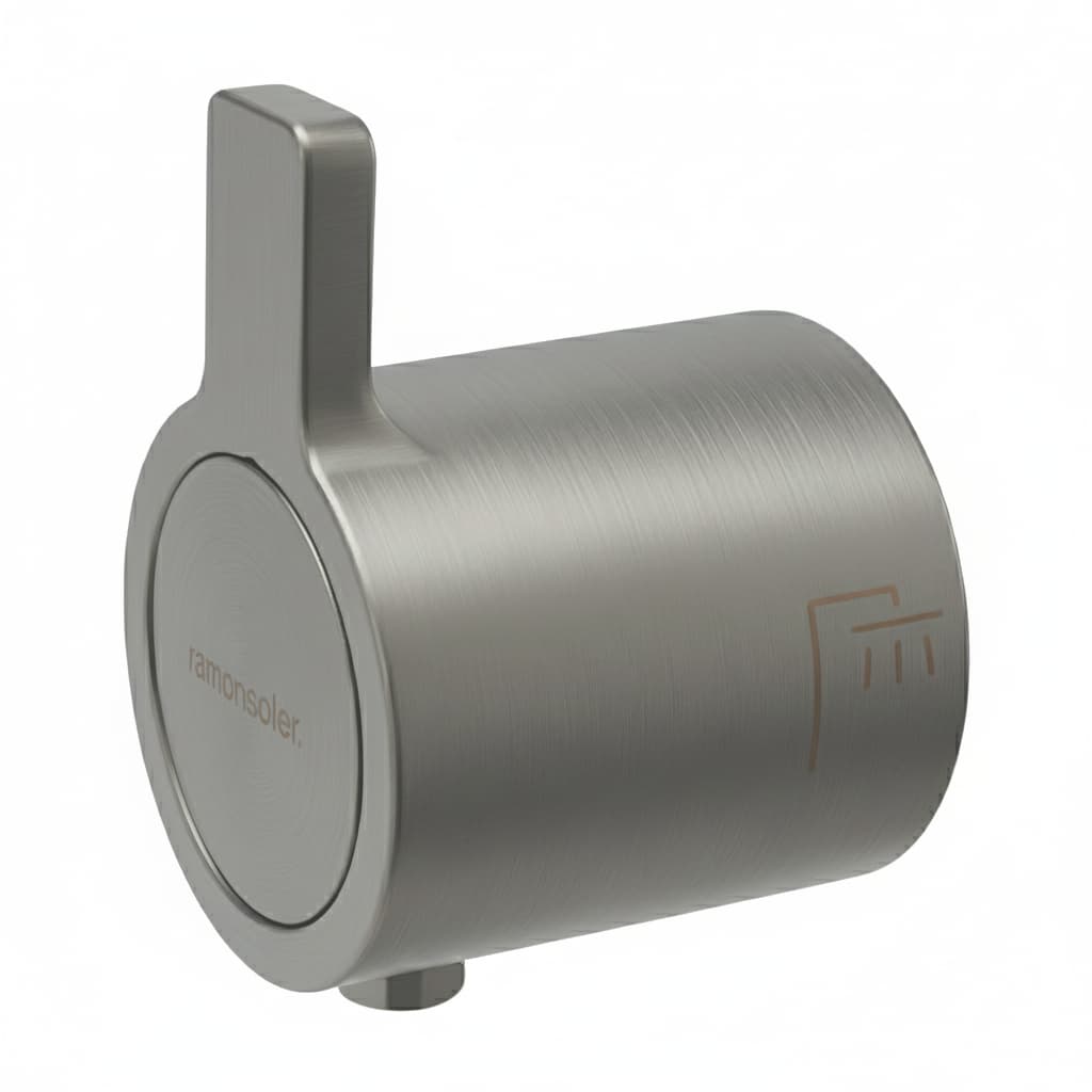 Blautherm, overhead shower/hand shower handle, Brushed nickel