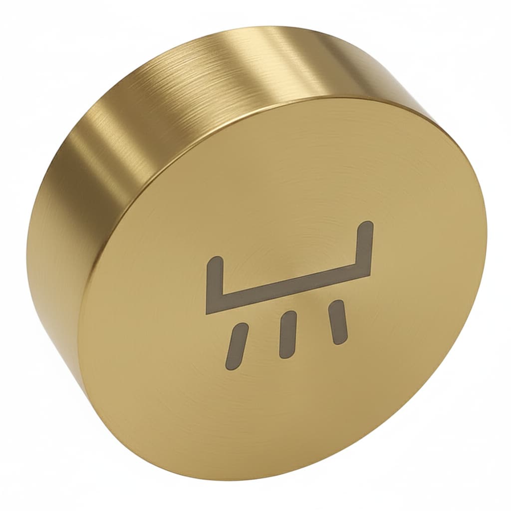 Rs smart, shower head push button, Brushed gold
