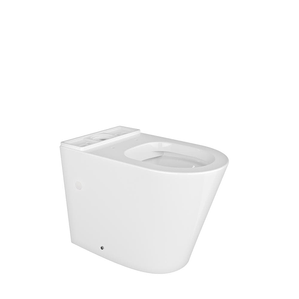 Aquitania, taza de inodoro de tanque bajo adosada a pared, Blanco