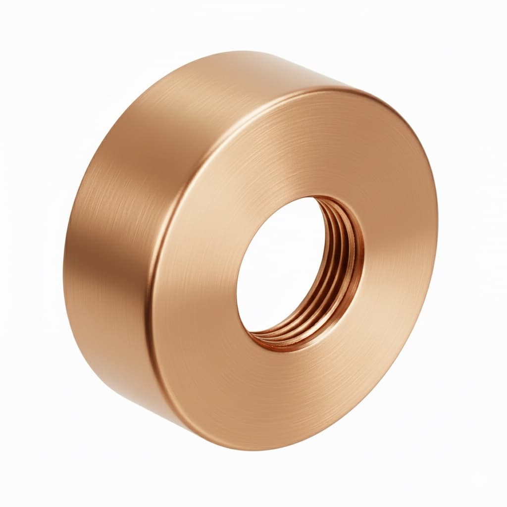 Accesorios, florón cilíndrico, Cobre cepillado