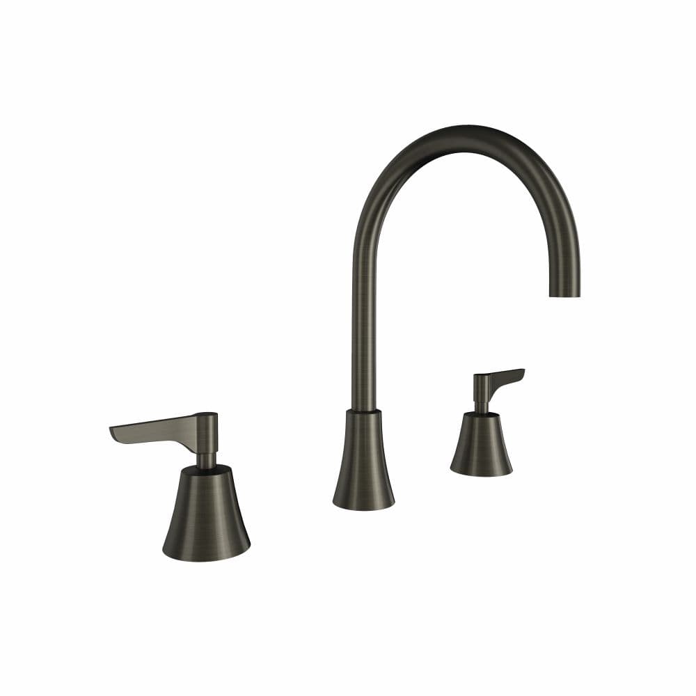 Adagio, Breeam, bimando de lavabo para repisa con caño giratorio de 170 mm, Grafito