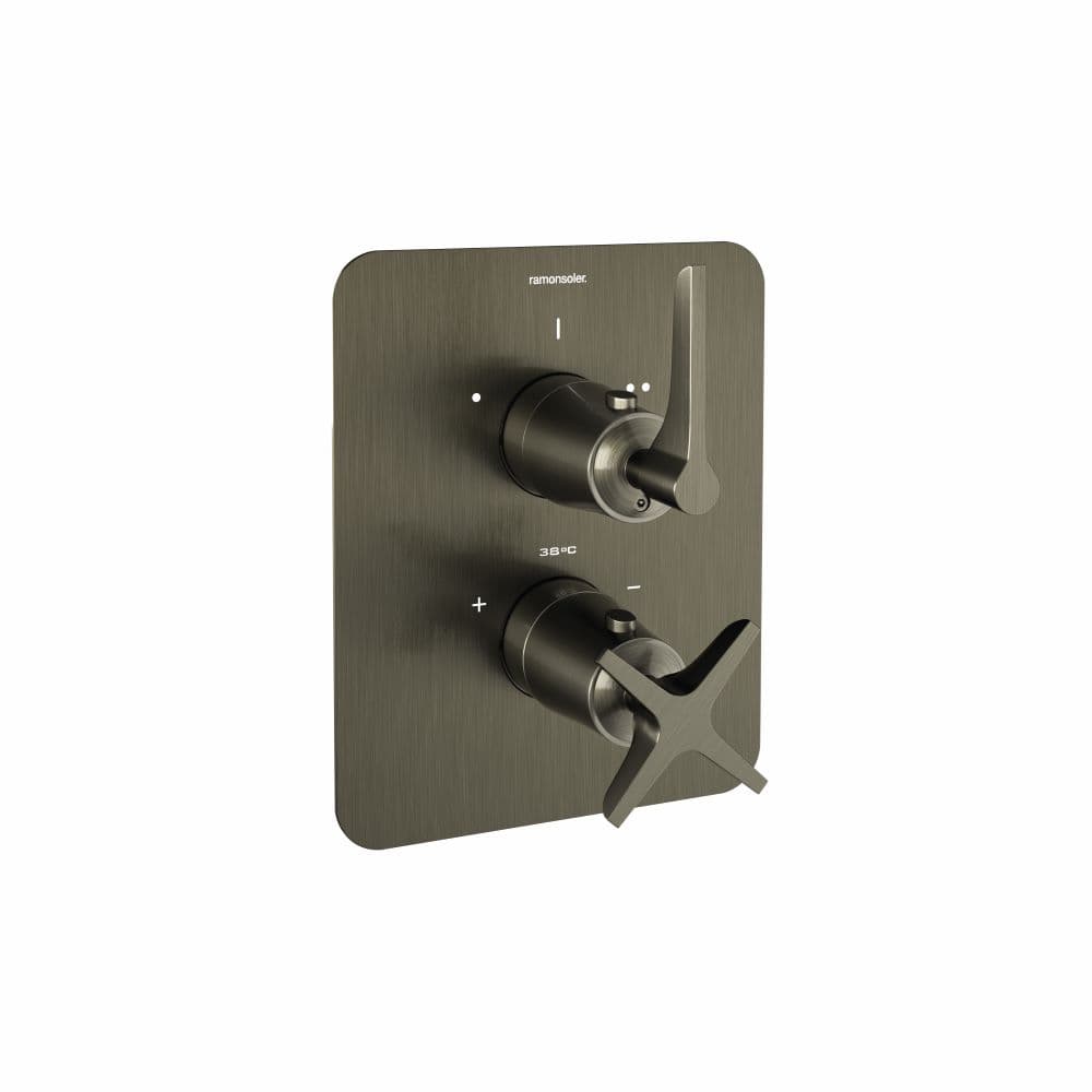 Adagio, concealed 2-way thermostatic shower mixer, Graphite