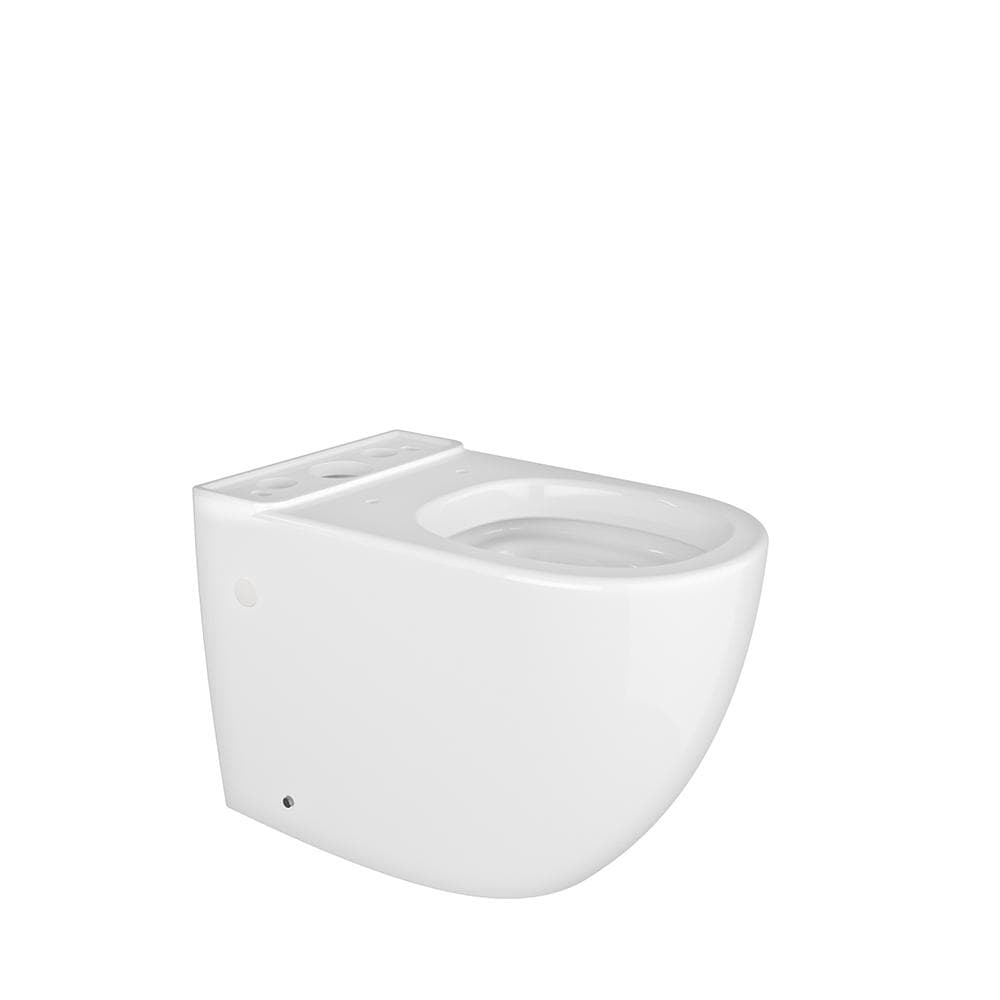 Doria, taza de inodoro de tanque bajo adosada a pared, Blanco