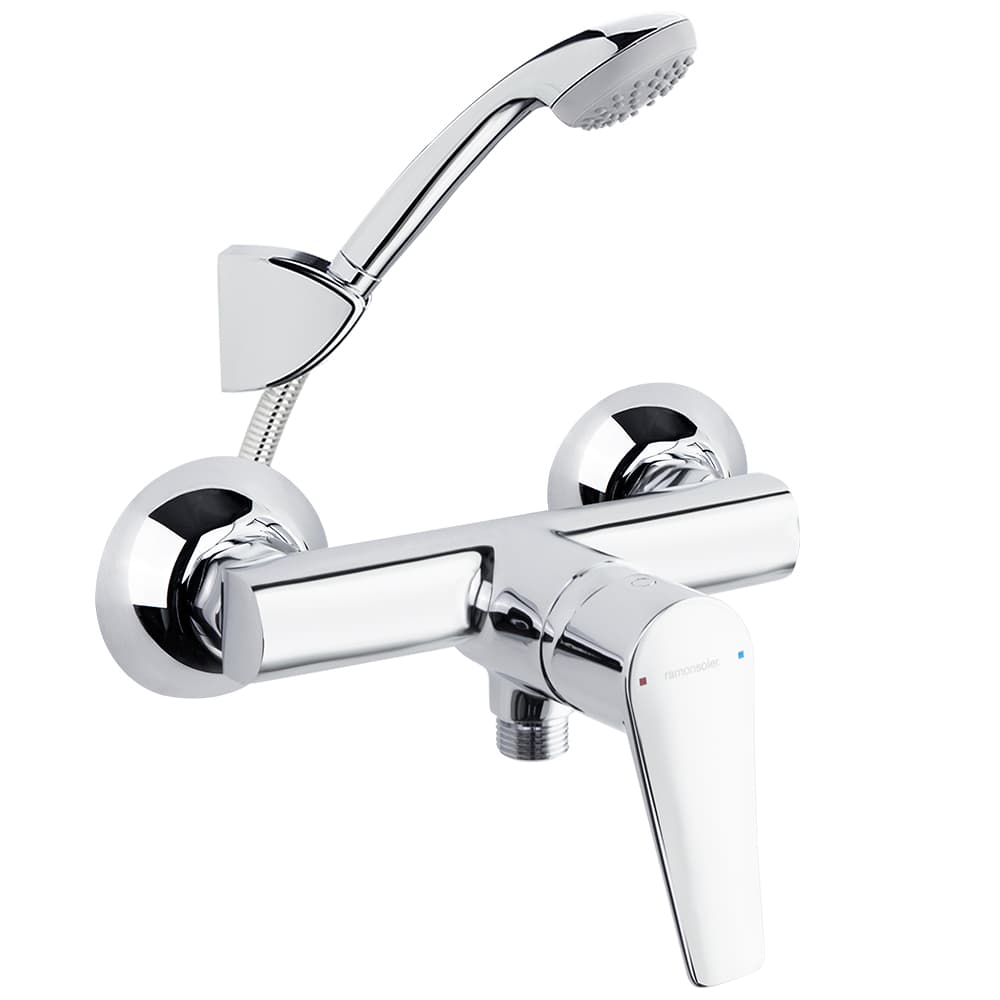 Arkadia, rubinetto monocomando per doccia con set doccia, Cromo