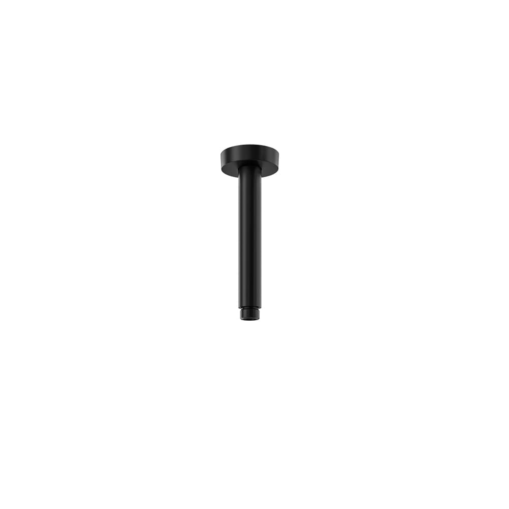 Hidroterapia, braccio doccia a soffitto rotondo da 150 mm, Nero opaco