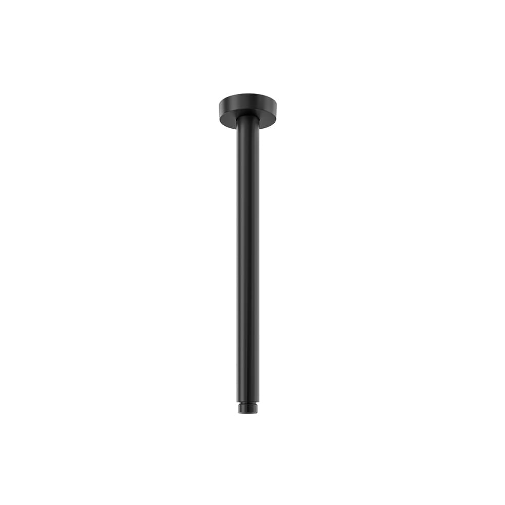 Hidroterapia, braccio doccia rotondo a soffitto da 300 mm, Nero opaco