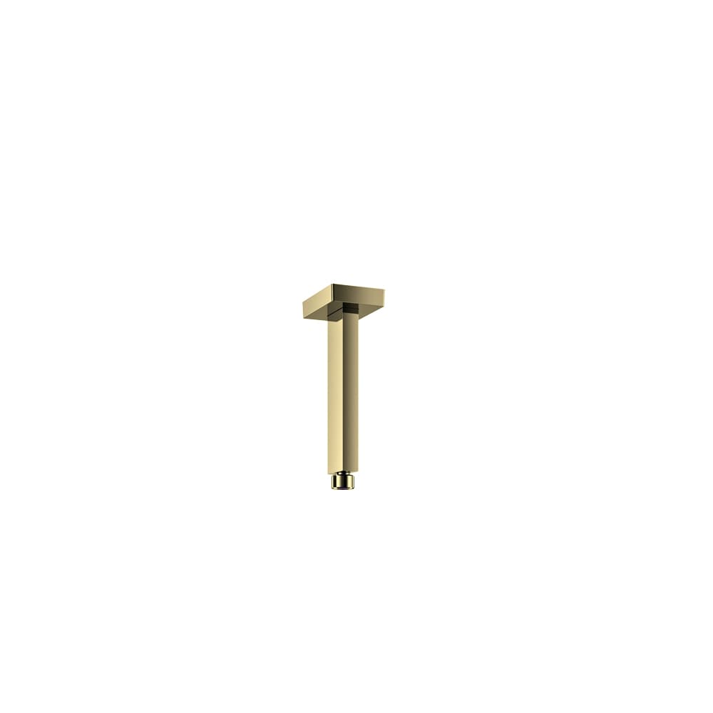 Hidroterapia, braccio doccia quadrato a soffitto da 150 mm, Oro spazzolato