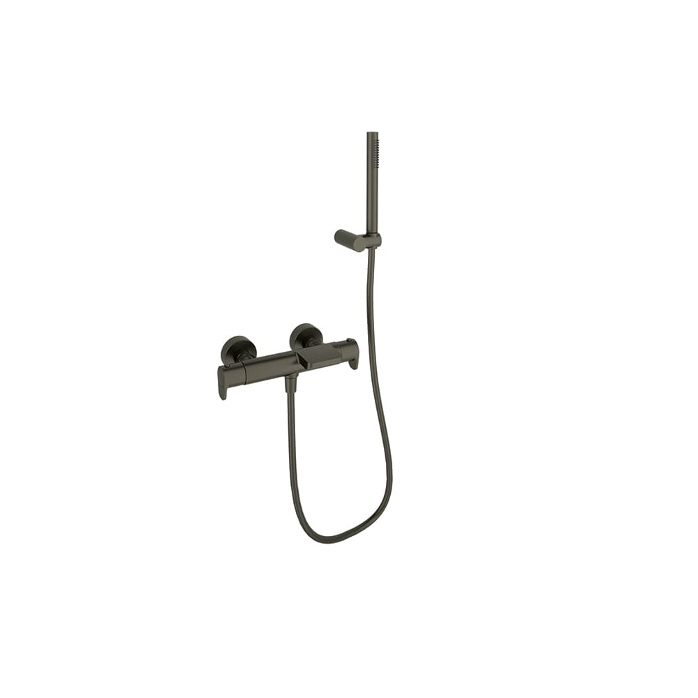 Alexia, termostático de baño-ducha salida cascada conequipo de ducha, Grafito