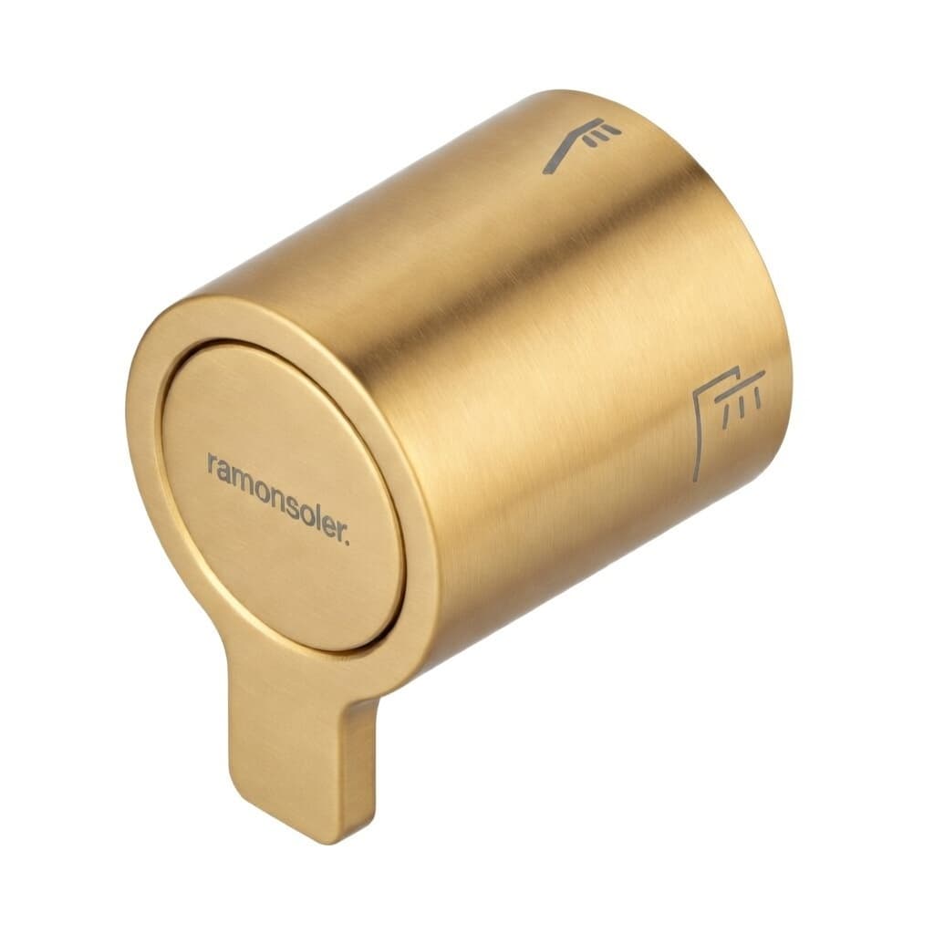 Blautherm, long overhead shower/hand shower handle, Brushed gold