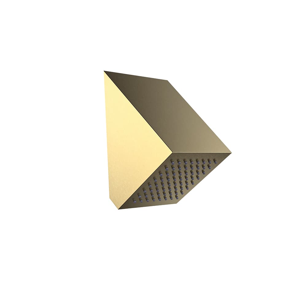 Hidroterapia, Breeam, rociador inclinado de pared cuadrado, Oro cepillado