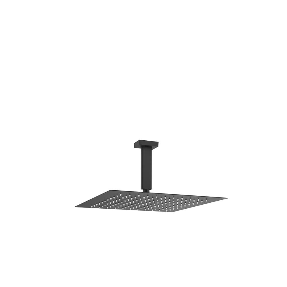 Hidroterapia, conjunt de braç de sostre amb ruixador quadrat de 300mm, Negre mat