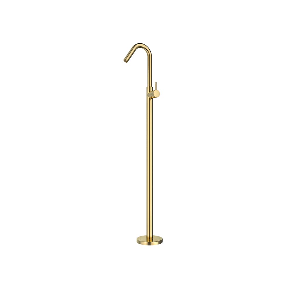 Odisea - joya, aixeta monocomandament de lavabo base-columna, Or raspallat