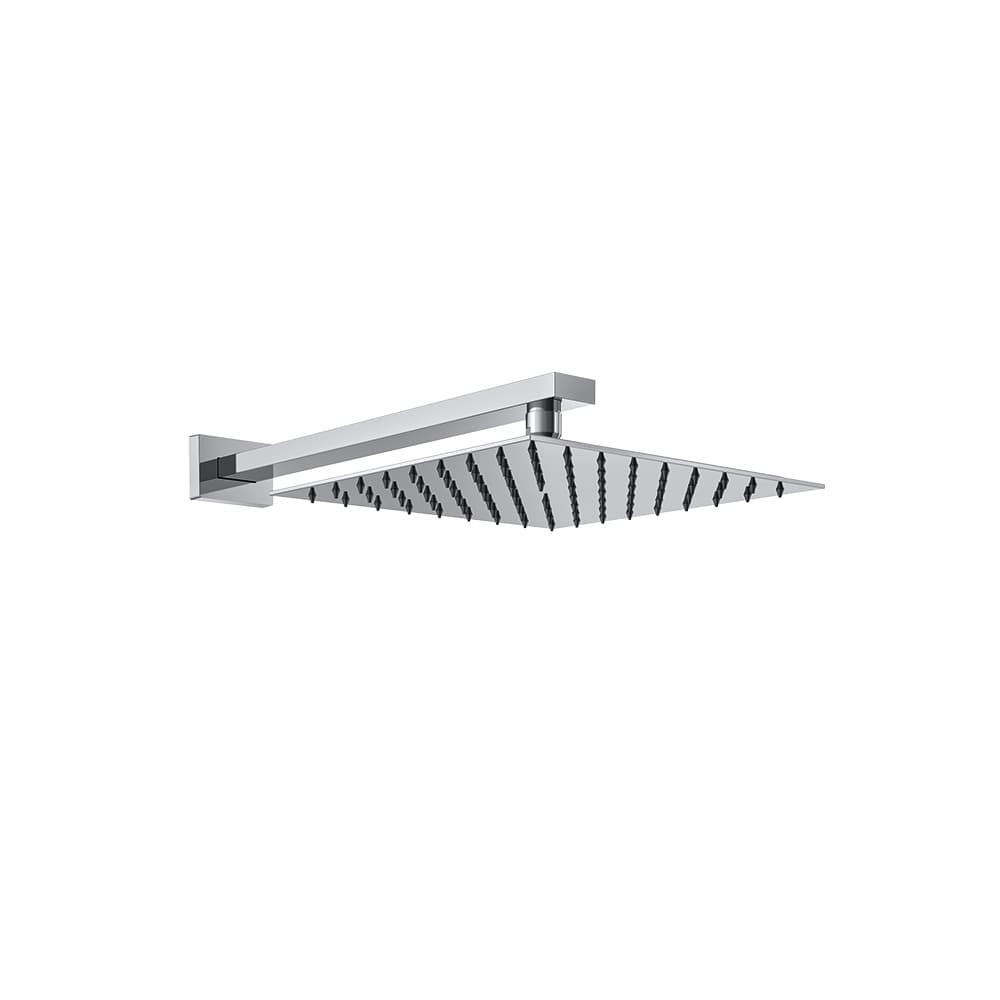 Hidroterapia, set braccio a soffitto con soffione rotondo da Ø300mm, Cromo