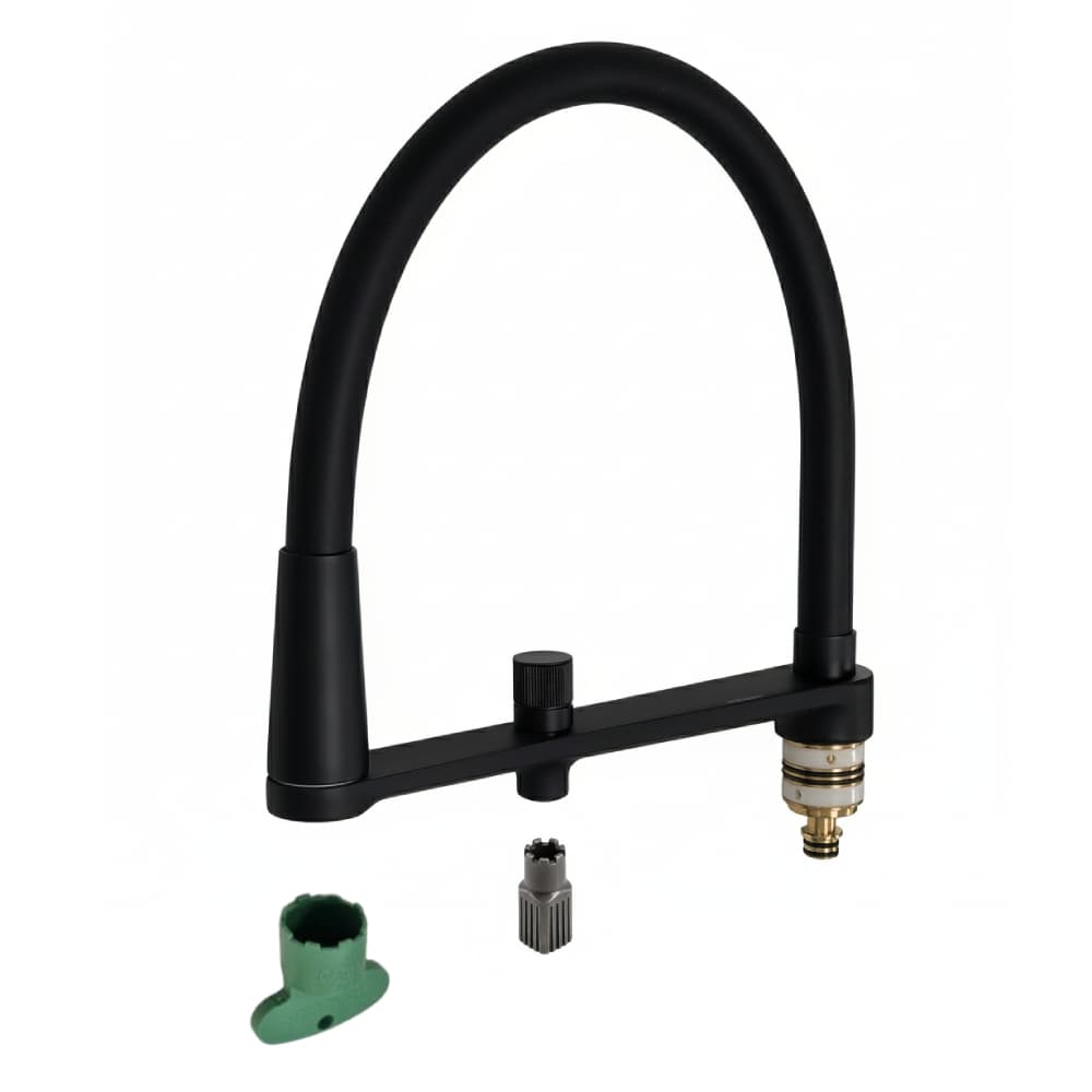 Kitchen, brazo soporte cilíndrico para 898801MCNM, Negro mate