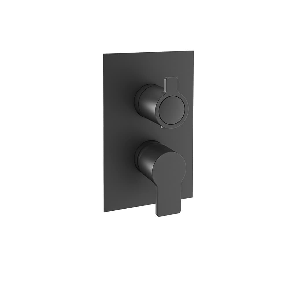 Blautherm, concealed shower mixer, Matt black