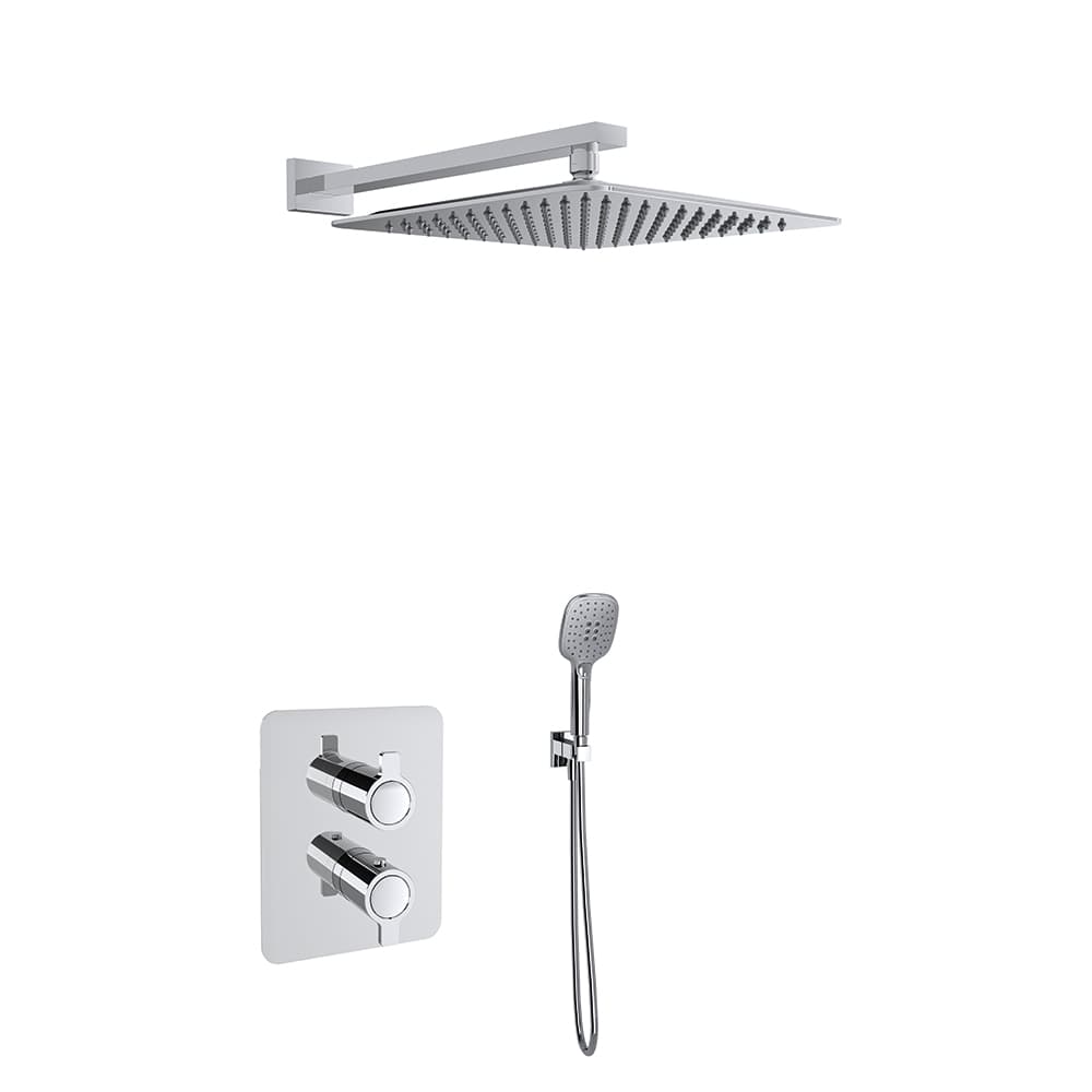 Blautherm, thermostatic mixer set, Chrome