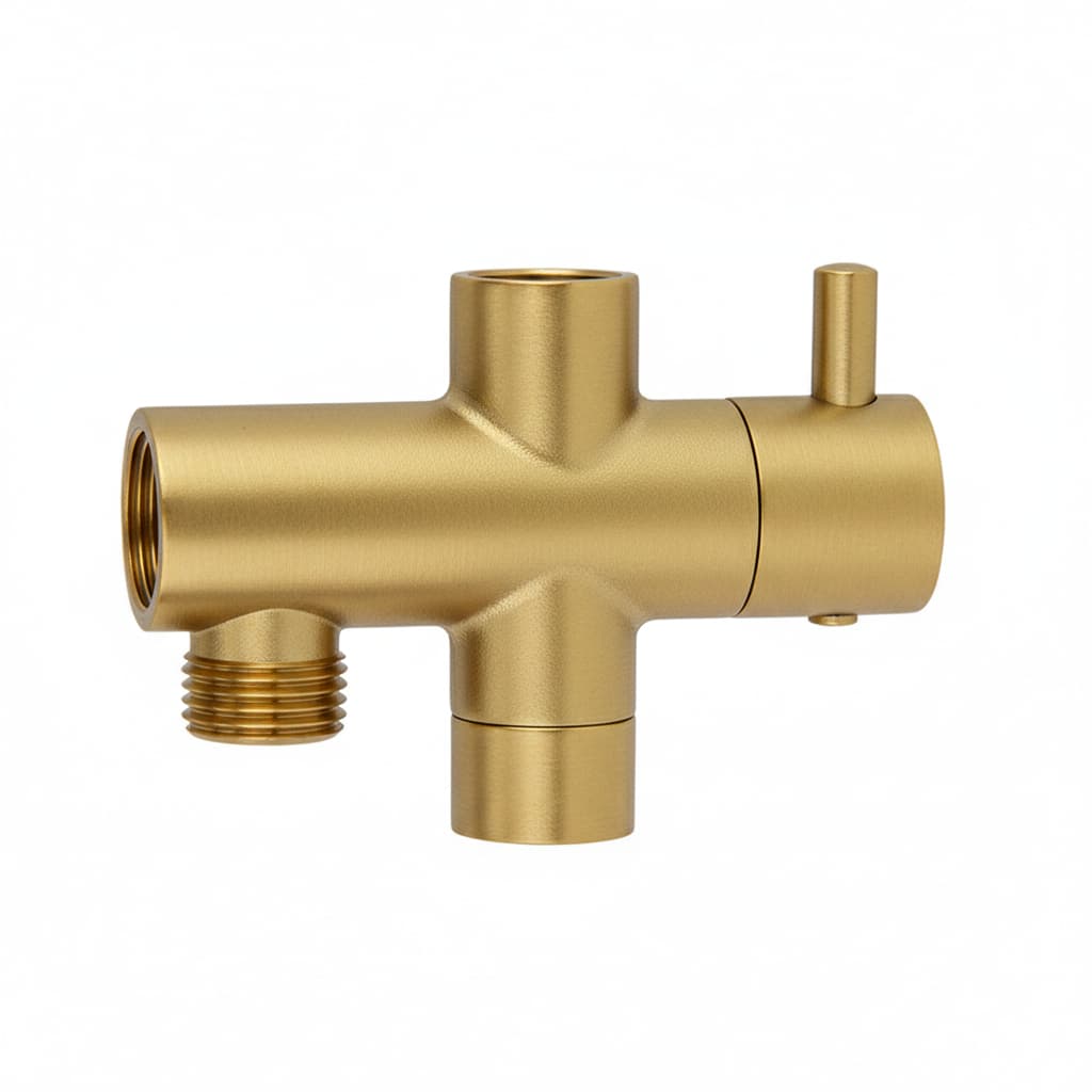 Hidroterapia, deviatore doccia a parete M16x1-(M-G1/2"--F-G1/2”) per 93561XOC, 94561XOC, Oro spazzolato