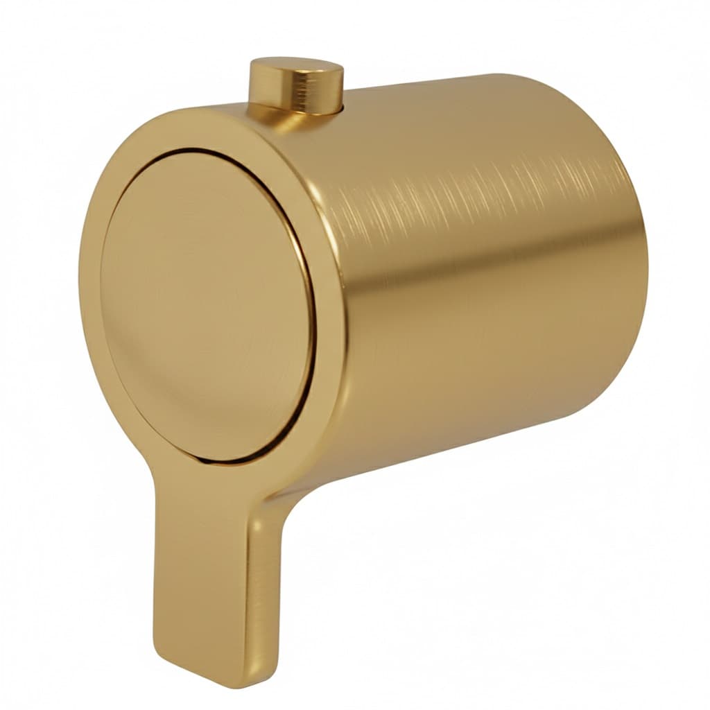 Blautherm, plain handle with button, Brushed gold