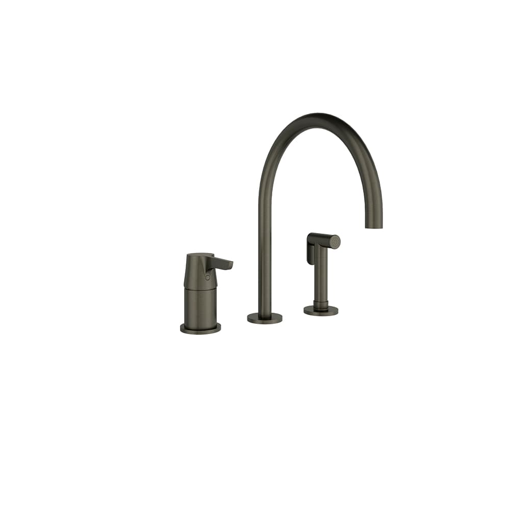 Adagio, fregadero de repisa con duchita y caño de 190mm, Grafito