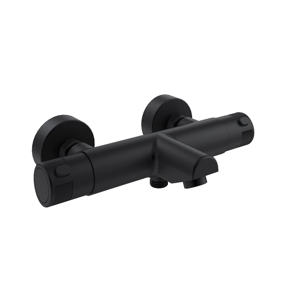 Termotech, termostático de baño-ducha, Negro mate