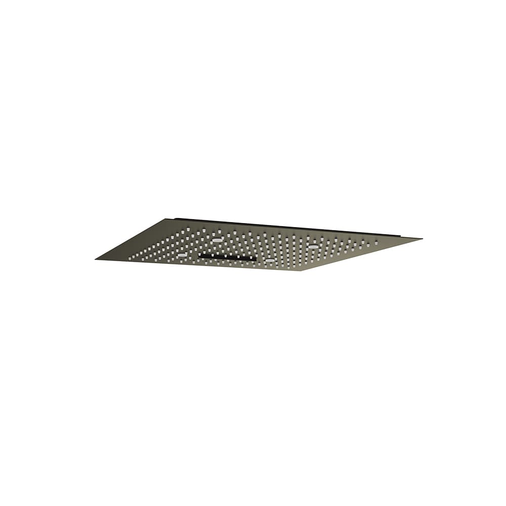 Hidroterapia, ruixador encastat quadrat de 450mm i 2 vies, Grafit