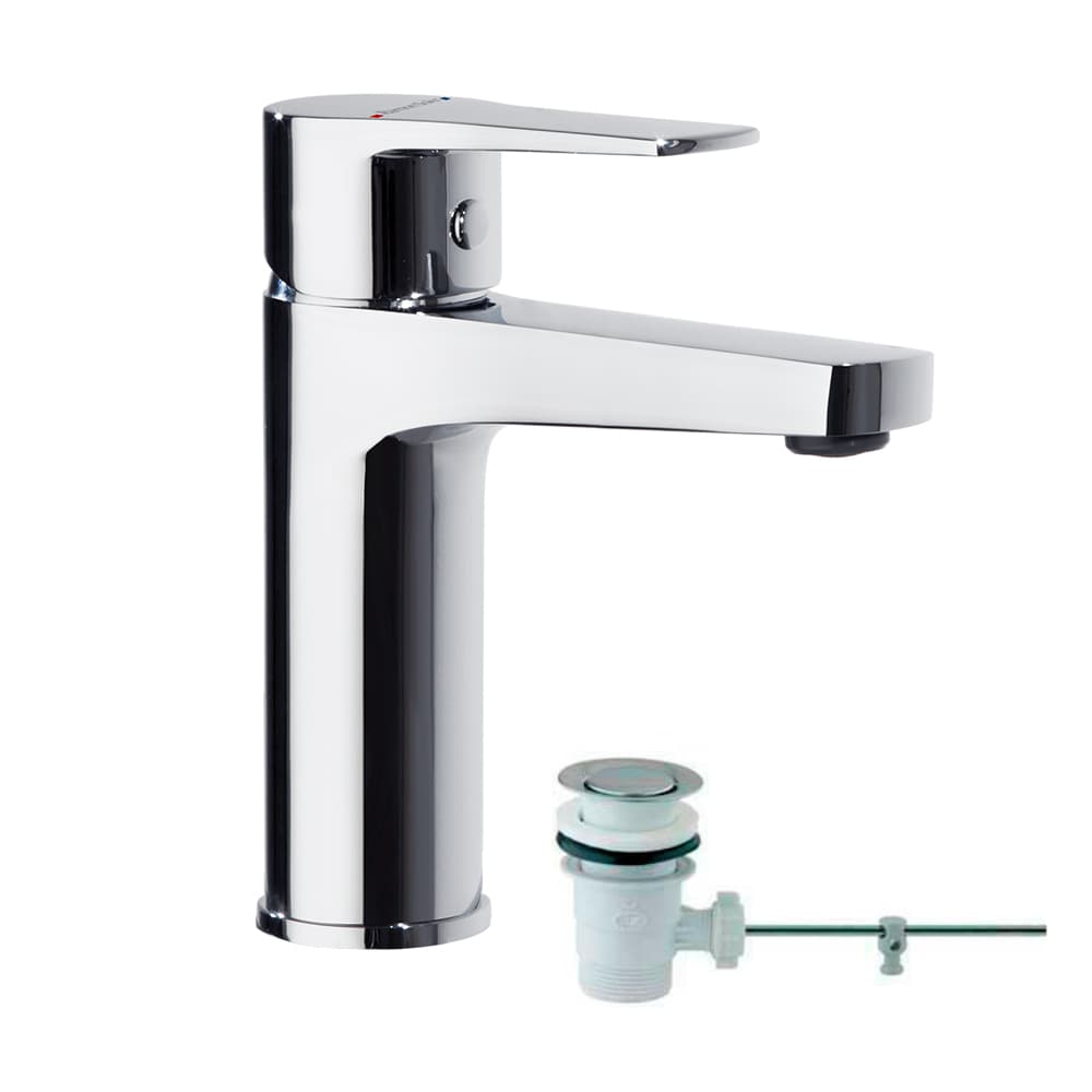 Titanium energy, Breeam, mitigeur de lavabo Tool Free CH2 avec vidage, Chromé