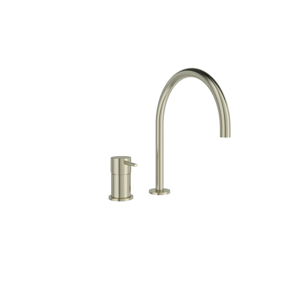 Odisea, Breeam, aixeta monocomandament de taulell per a lavabo amb broc de 144mm, Níquel raspallat
