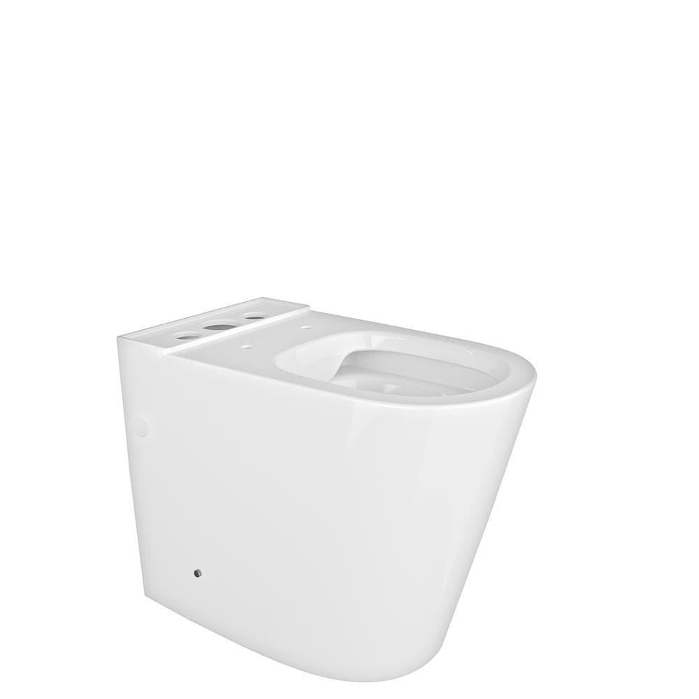 Aquitania, taza de inodoro de tanque bajo adosada a pared, Blanco
