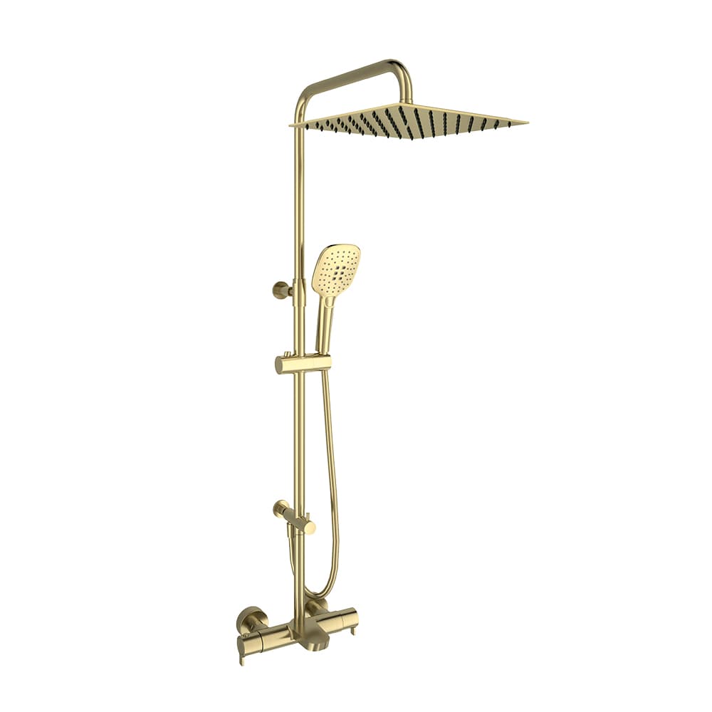 Blautherm, Teleskop-Duschsystem, Gold gebürstet