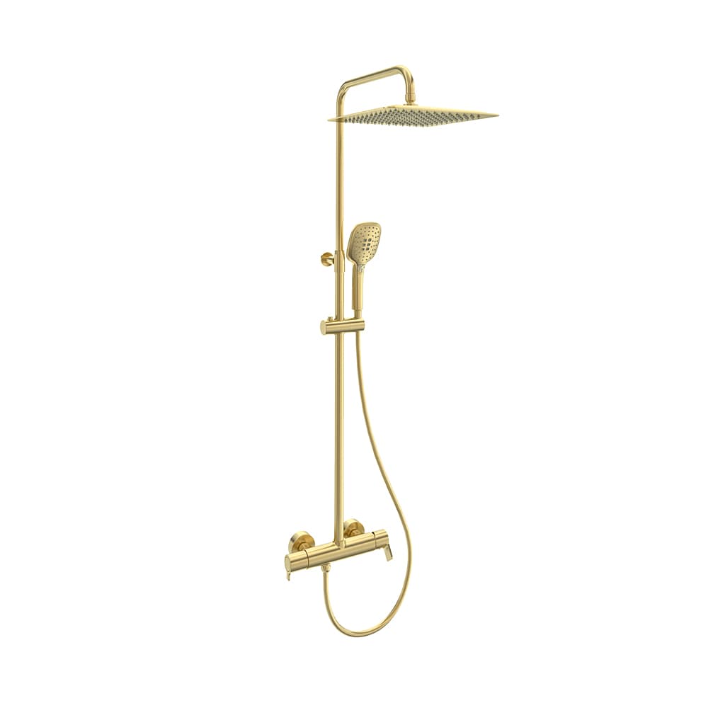 Blautherm, Unterputz-Wandarmatur, Gold gebürstet