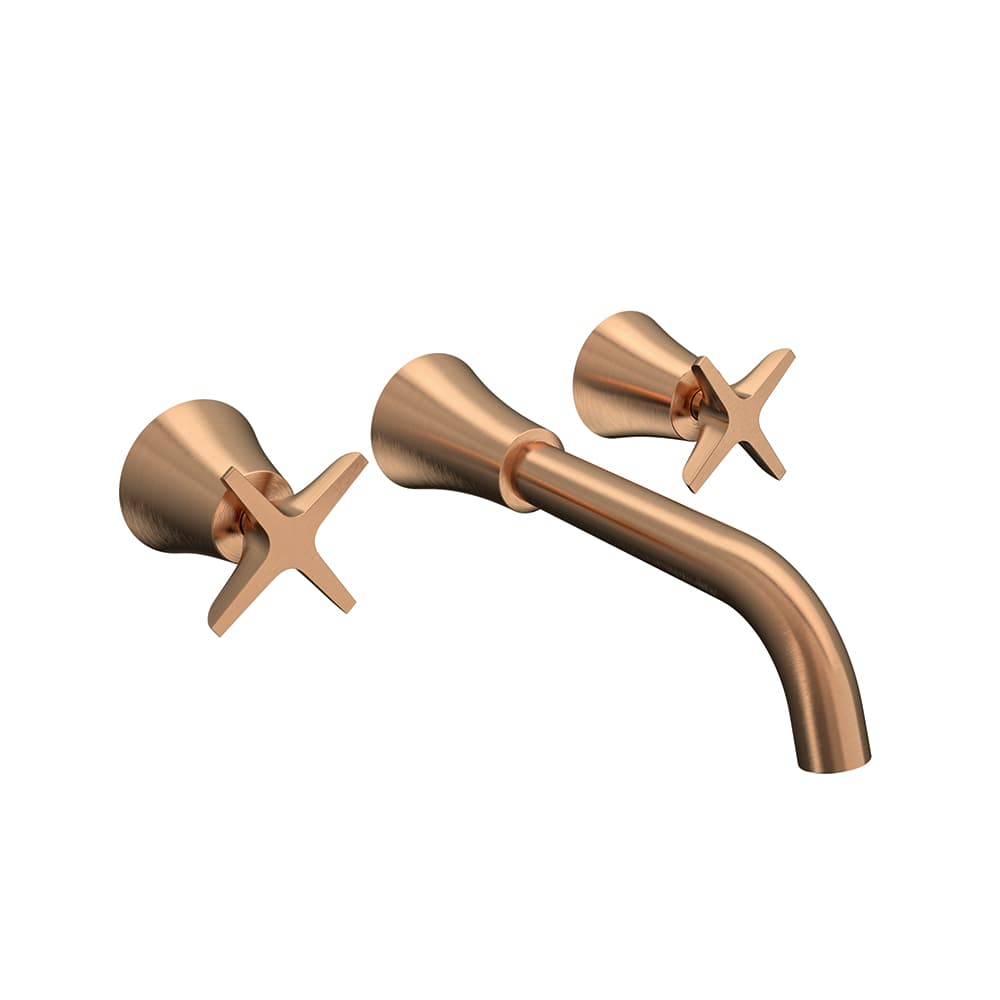 Adagio, Breeam, bimando de lavabo empotrado, Cobre cepillado