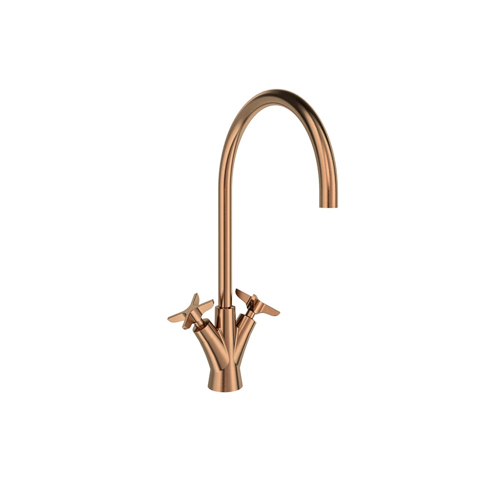 Adagio, Breeam, fregadero 8l con caño de 220mm, Cobre cepillado