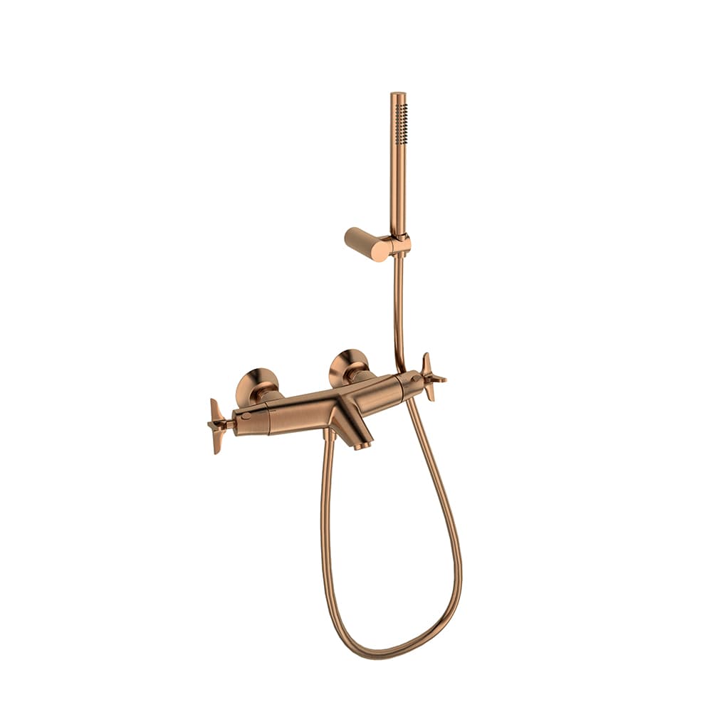 Adagio, termostático de baño-ducha con equipo de ducha, Brushed copper