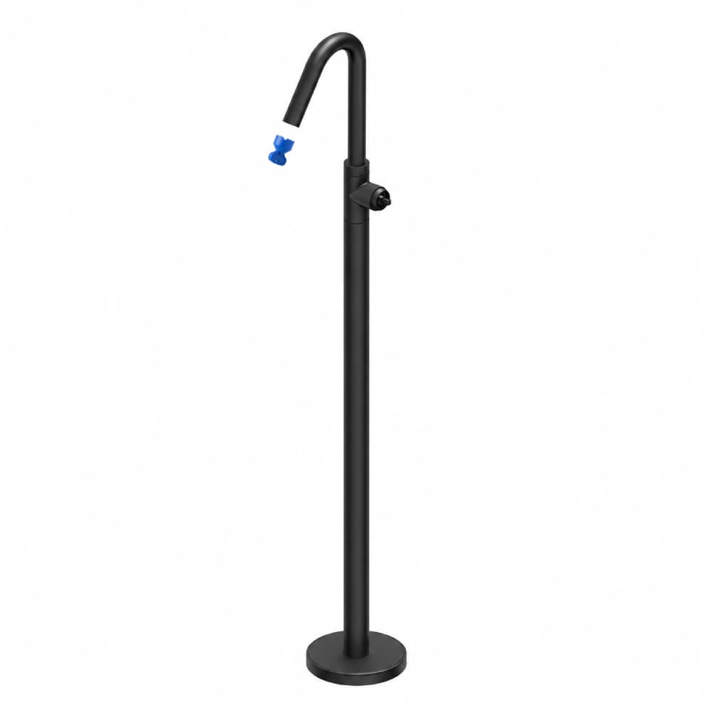Accesorios, base-columna lavabo redonda 5l, Negro mate