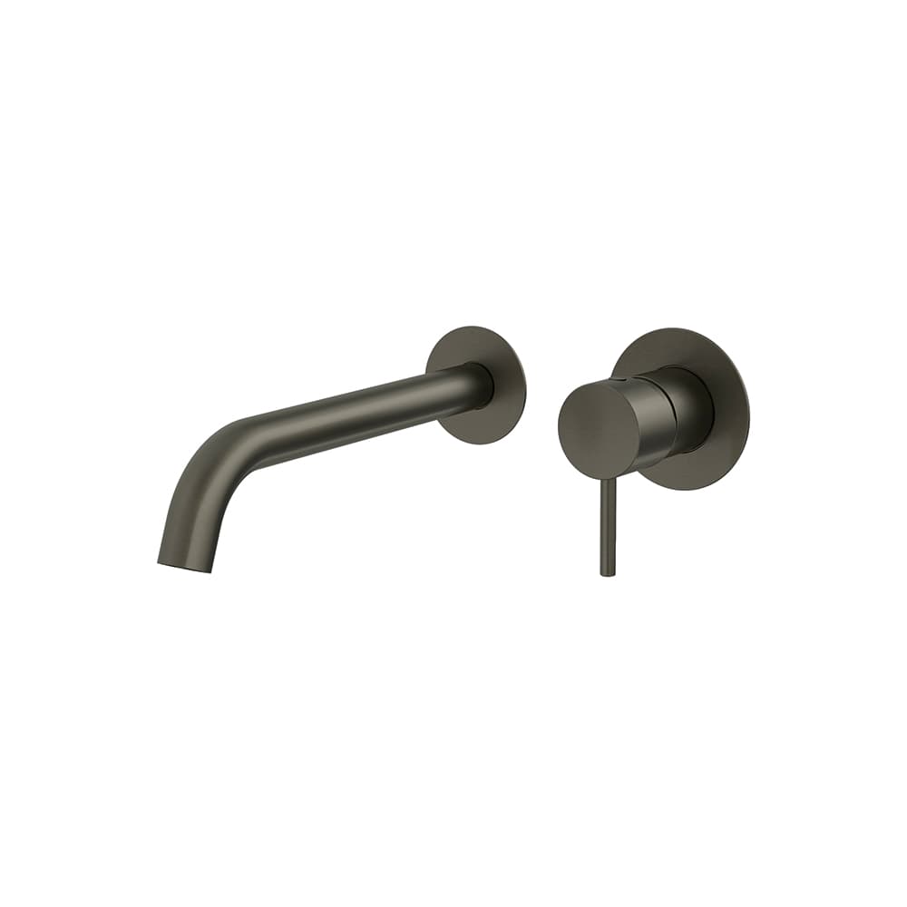 Odisea, aixeta monocomandament de lavabo encastada de paret amb broc de 24 cm, Grafit